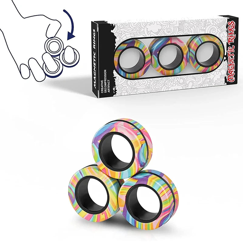 Magnetic Rings Fidget Toy + Free Shipping
