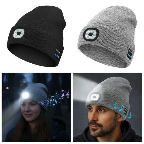 3-in-1 Function Bluetooth Beanie with Light + Free Shipping!