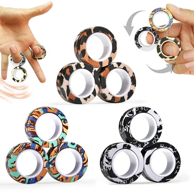 Magnetic Rings Fidget Toy + Free Shipping
