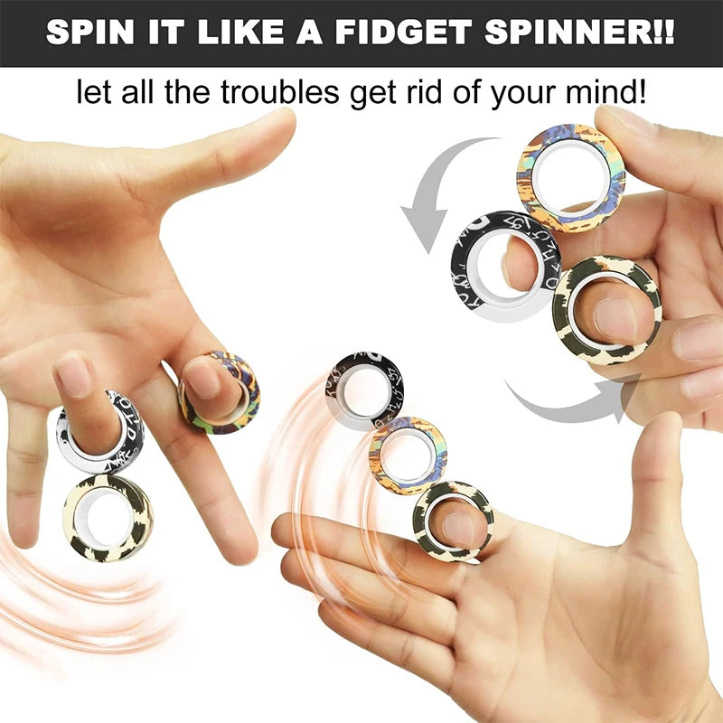 Magnetic Rings Fidget Toy + Free Shipping