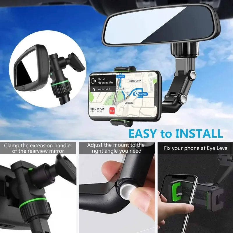 Multifunctional Rearview Mirror Phone Holder + FREE SHIPPING